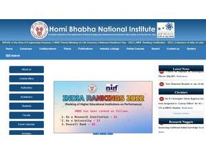 Homi Bhabha National Institute's Website Screenshot