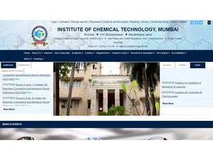 Institute of Chemical Technology's Website Screenshot