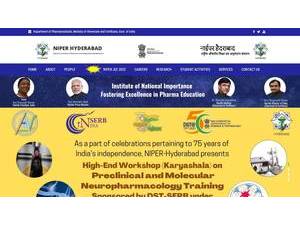 నేషనల్ ఇన్స్టిట్యూట్ ఆఫ్ ఫార్మాస్యూటికల్ ఎడ్యుకేషన్ అండ్ రీసెర్చ్, హైదరాబాద్'s Website Screenshot