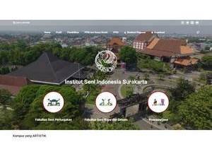Indonesian Institute of the Arts, Surakarta's Website Screenshot
