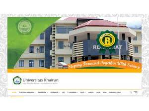 Khairun University's Website Screenshot