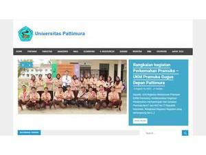 Pattimura University's Website Screenshot