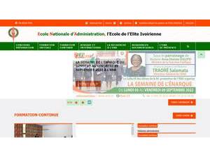 National School of Administration of Ivory Coast's Website Screenshot