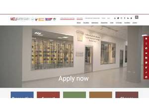جامعة الشرق الأوسط للدراسات العليا's Website Screenshot