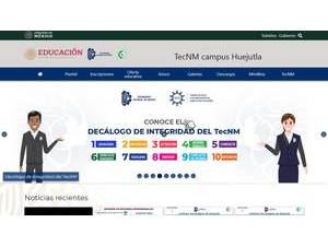 Instituto Tecnológico de Huejutla's Website Screenshot