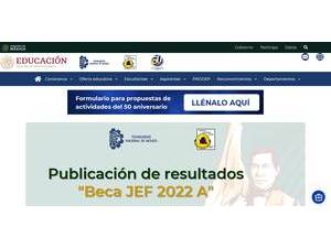 Technological Institute of León's Website Screenshot