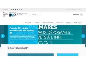 Bordeaux National Polytechnic Institute's Website Screenshot