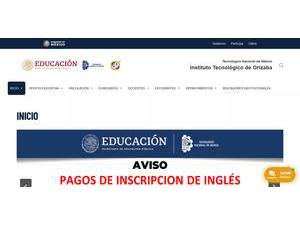 Instituto Tecnológico de Orizaba's Website Screenshot