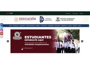 Technological Institute of San Luis Potosi's Website Screenshot