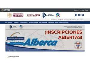 Technological Institute of Toluca's Website Screenshot