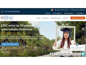 Universidad ETAC's Website Screenshot