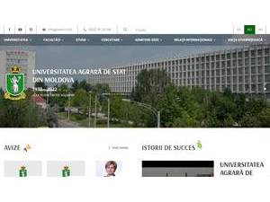 Universitatea Agrara de Stat din Moldova's Website Screenshot