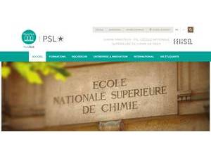 National Graduate School of Chemistry, Paris's Website Screenshot