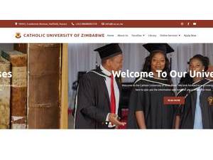 Catholic University of Zimbabwe's Website Screenshot