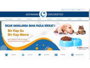 Adiyaman University's Website Screenshot