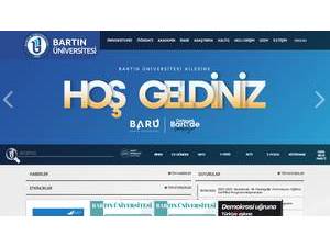 Bartin University's Website Screenshot