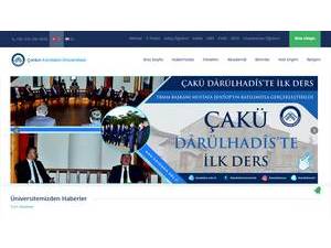 Çankiri Karatekin University's Website Screenshot