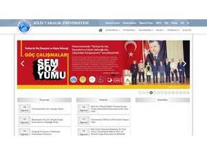 Kilis 7 Aralik University's Website Screenshot