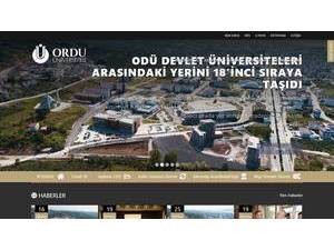 Ordu University's Website Screenshot