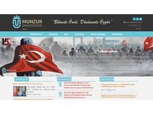 Munzur University's Website Screenshot