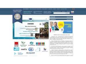 Spiru Haret University's Website Screenshot