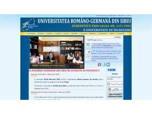 Romanian-German University of Sibiu's Website Screenshot