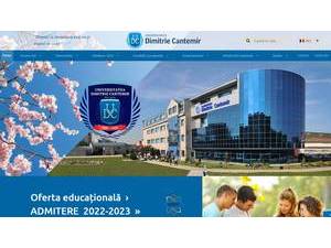 Dimitrie Cantemir University's Website Screenshot