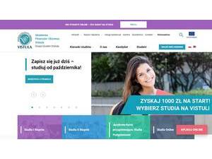 Akademia Finansów i Biznesu Vistula's Website Screenshot