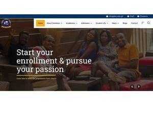 Dominion University College's Website Screenshot