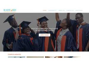 Radford University College's Website Screenshot
