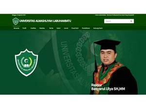 Al-washliyah Labuhan Batu University's Website Screenshot