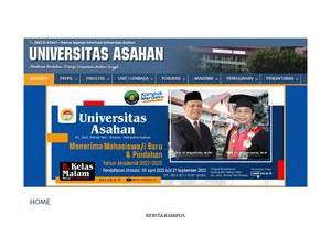 Asahan University's Website Screenshot