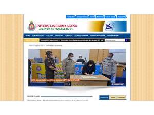 Universitas Darma Agung's Website Screenshot