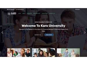 Karo University's Website Screenshot