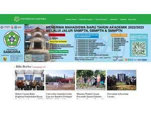 Samudra Langsa University's Website Screenshot