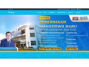 Bandar Lampung University's Website Screenshot