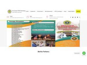 PGRI University of Palembang's Website Screenshot