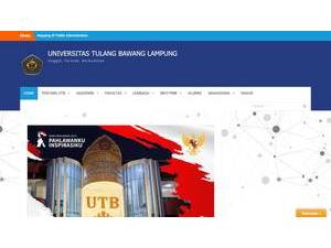 Tulang Bawang University's Website Screenshot