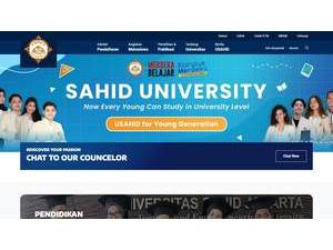 Sahid University's Website Screenshot
