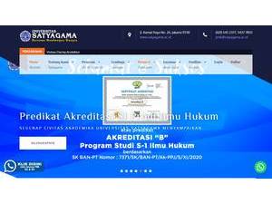 Satyagama University's Website Screenshot