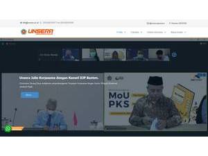 Serang Raya University's Website Screenshot