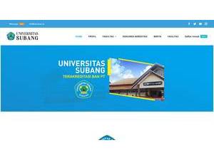 University of Subang's Website Screenshot