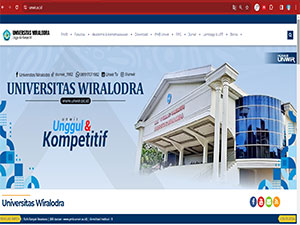 Wiralodra University's Website Screenshot