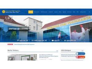 PGRI University of Yogyakarta's Website Screenshot