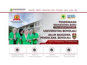 Boyolali University's Website Screenshot
