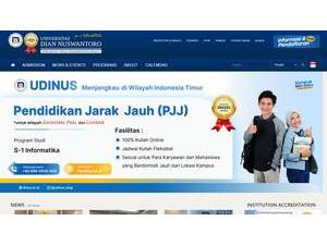Dian Nuswantoro University's Website Screenshot