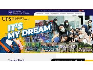 Pancasakti University's Website Screenshot
