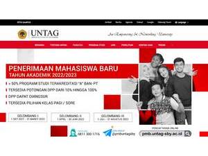 17 August 1945 University, Surabaya's Website Screenshot