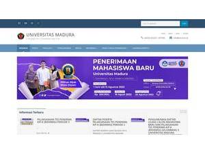 Madura University's Website Screenshot