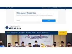 Wiraraja University's Website Screenshot